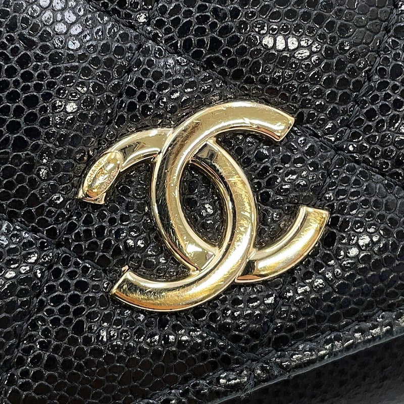 シャネル チェーンウォレット ココマーク ビジネスアフィニティ ミニ キャビアスキン AP2914 CHANEL 財布 黒