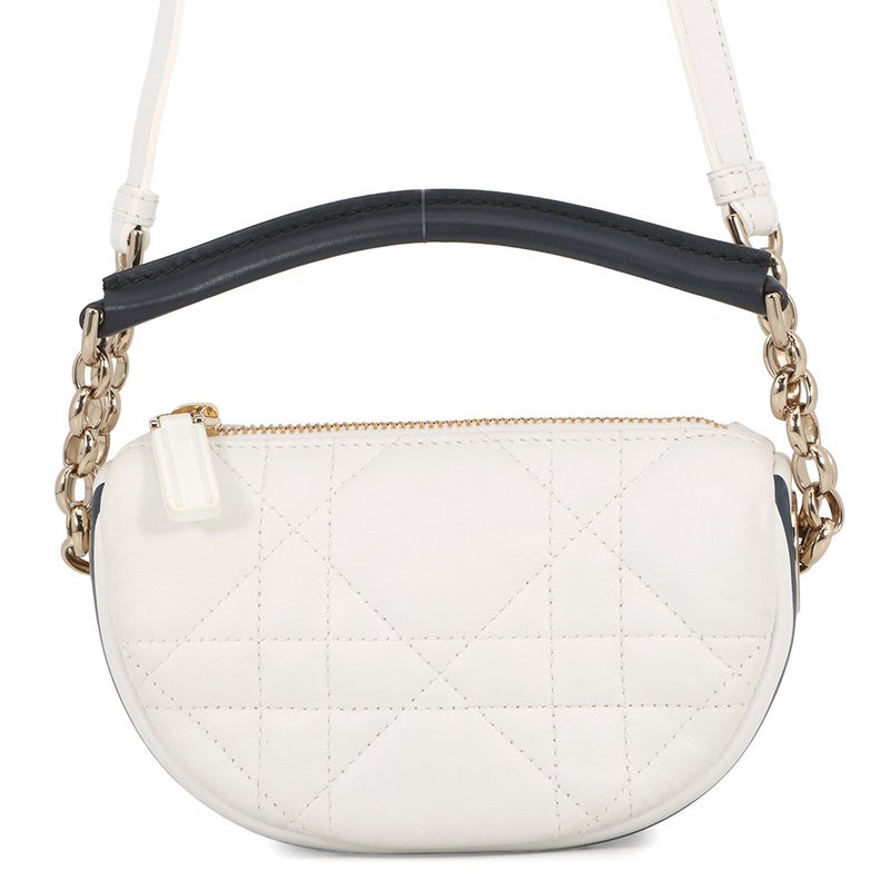 クリスチャン・ディオール ハンドバッグ マクロカナージュ ヴァイブ マイクロ ホーボーバッグ S7200ONOA 2way 白