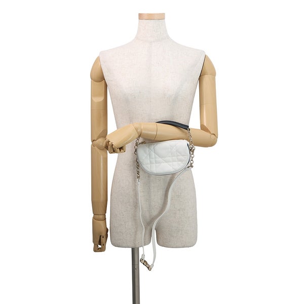 クリスチャン・ディオール ハンドバッグ マクロカナージュ ヴァイブ マイクロ ホーボーバッグ S7200ONOA 2way 白