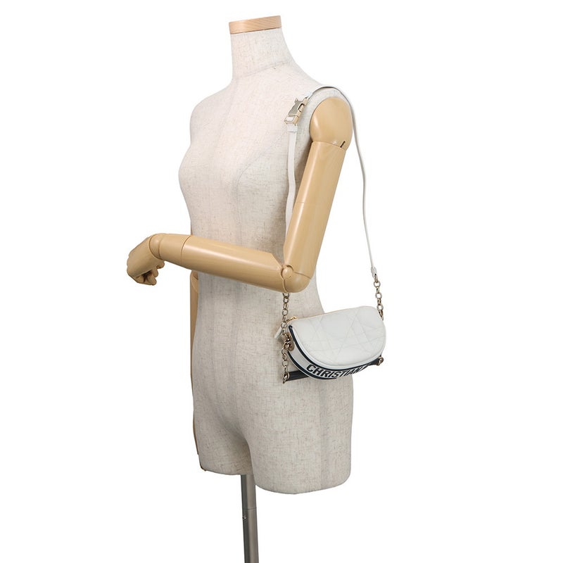 クリスチャン・ディオール ハンドバッグ マクロカナージュ ヴァイブ マイクロ ホーボーバッグ S7200ONOA 2way 白