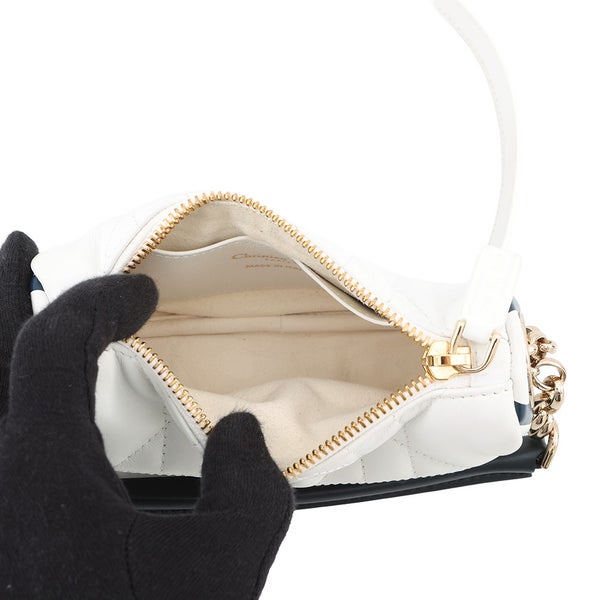 クリスチャン・ディオール ハンドバッグ マクロカナージュ ヴァイブ マイクロ ホーボーバッグ S7200ONOA 2way 白