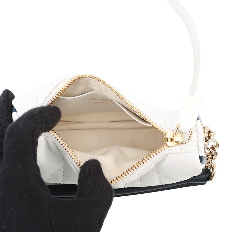 クリスチャン・ディオール ハンドバッグ マクロカナージュ ヴァイブ マイクロ ホーボーバッグ S7200ONOA 2way 白