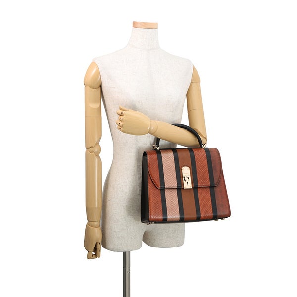 フェラガモ ハンドバッグ ボクシィズ ラージ パイソン リザード 21H941 Ferragamo 2way