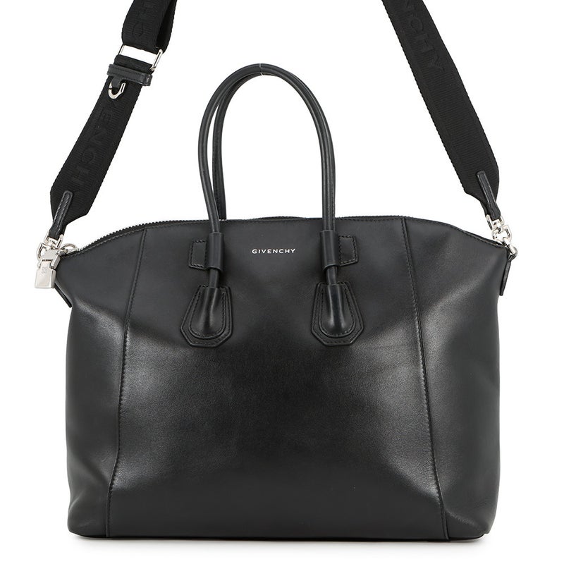 ジバンシー ハンドバッグ アンティゴナ スポーツバッグ レザー GIVENCHY 2way 黒