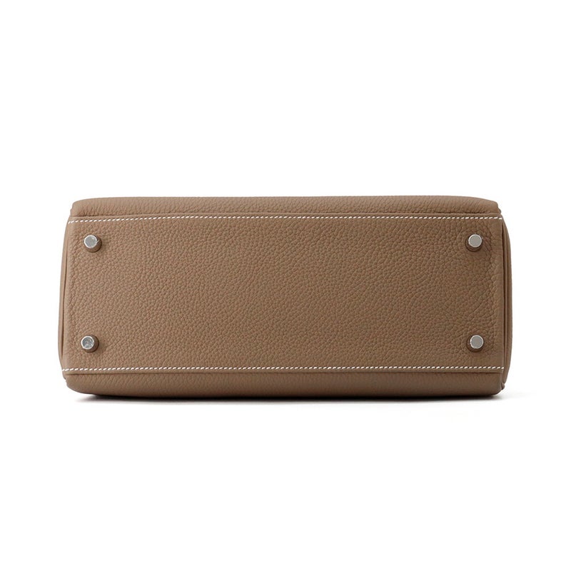 エルメス ハンドバッグ ケリー28 内縫い エトゥープ/シルバー金具  トゴ W刻印 ２wayショルダー