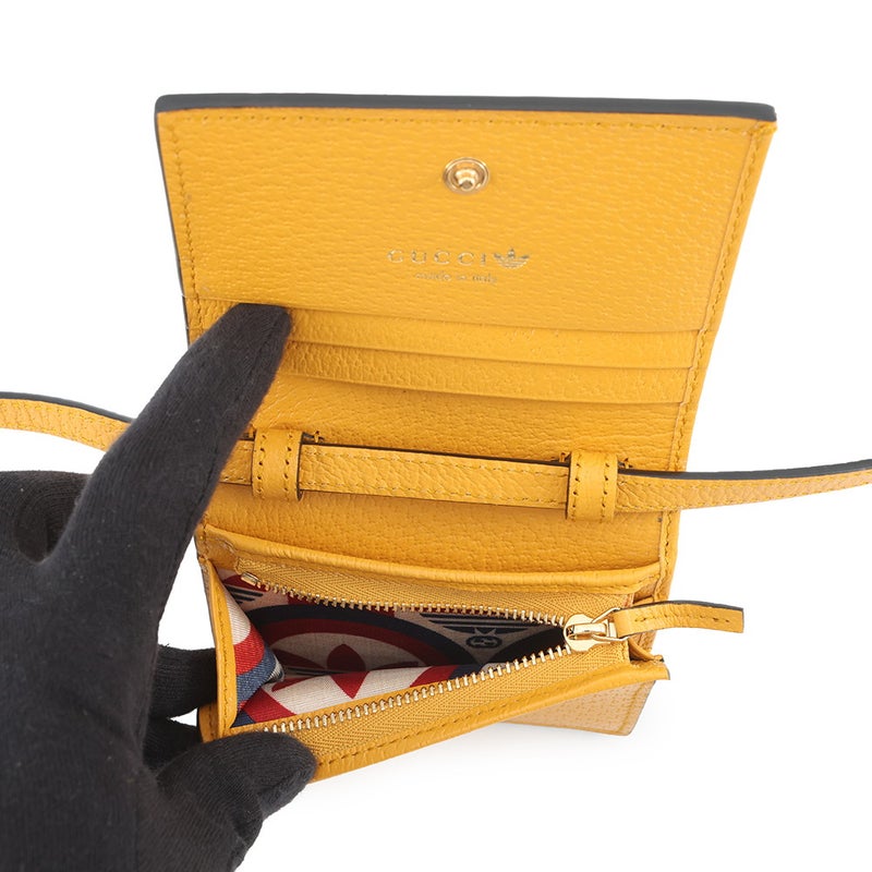 グッチ ショルダーウォレット アディダスコラボ ホースビット レザー 702248 GUCCI adidas 財布