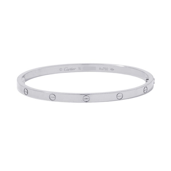カルティエ ブレスレット ラブブレスSM スモールモデル K18WGホワイトゴールド サイズ16 B6079216 LOVEブレスレット バングル