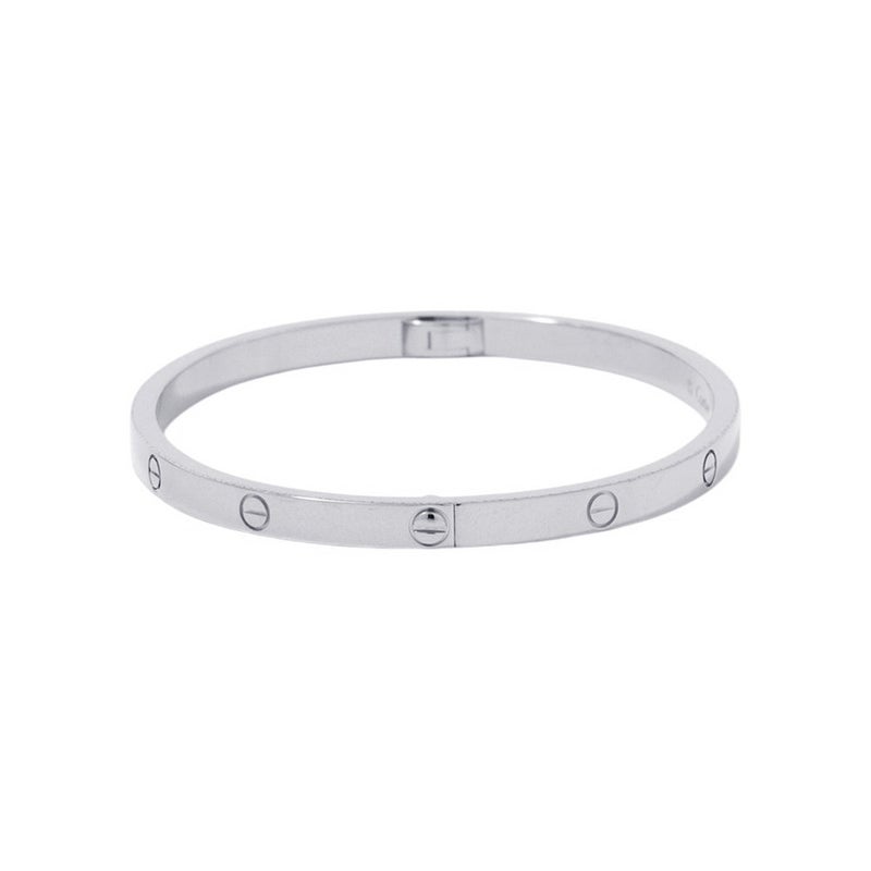カルティエ ブレスレット ラブブレスSM スモールモデル K18WGホワイトゴールド サイズ16 B6079216 LOVEブレスレット バングル