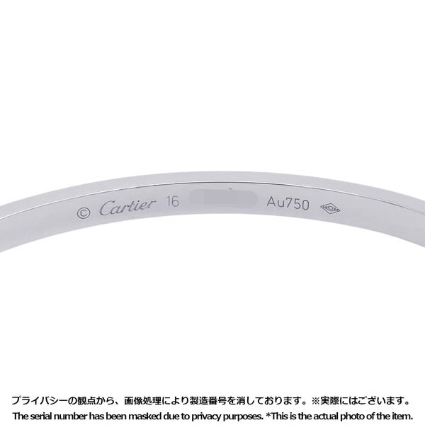 カルティエ ブレスレット ラブブレスSM スモールモデル K18WGホワイトゴールド サイズ16 B6079216 LOVEブレスレット バングル