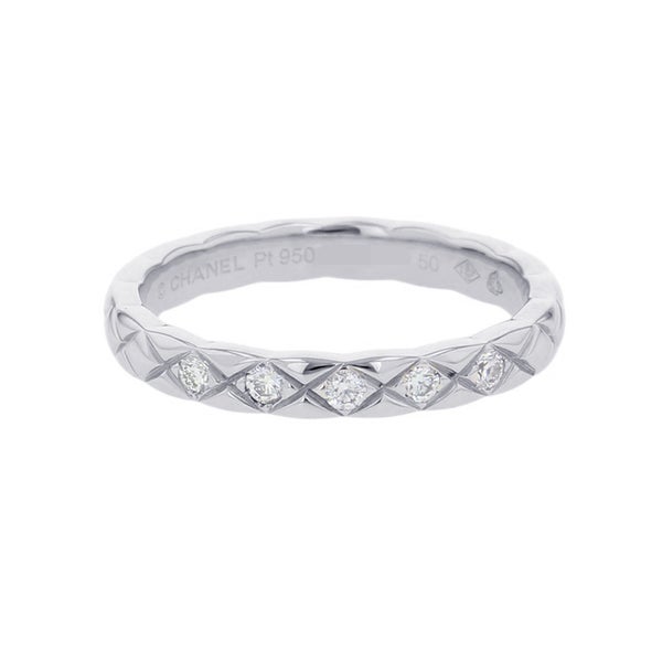 シャネル リング ココ クラッシュ コレクション スモールモデル ダイヤモンド 5P 約計0.10ct Pt950 サイズ50 J11355 CHANEL 指輪