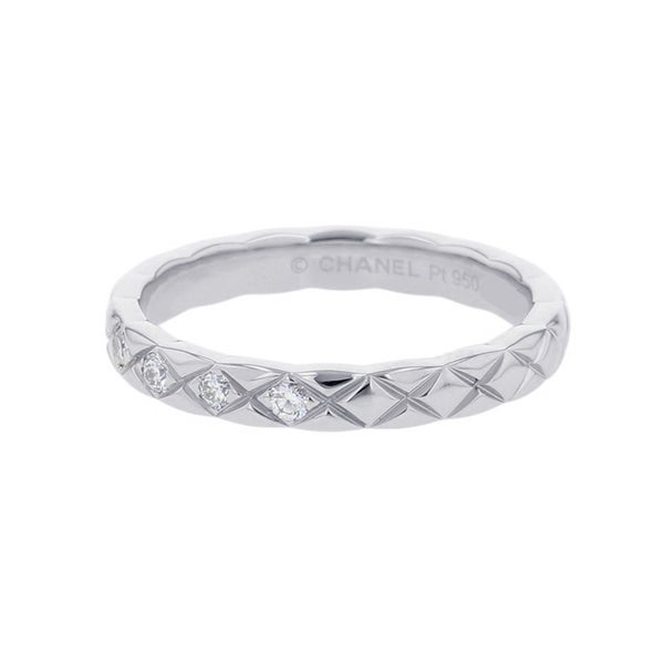 シャネル リング ココ クラッシュ コレクション スモールモデル ダイヤモンド 5P 約計0.10ct Pt950 サイズ50 J11355 CHANEL 指輪