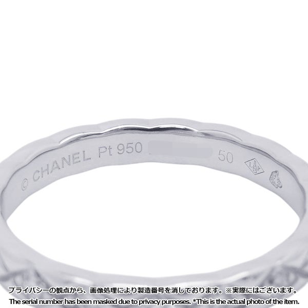 シャネル リング ココ クラッシュ コレクション スモールモデル ダイヤモンド 5P 約計0.10ct Pt950 サイズ50 J11355 CHANEL 指輪