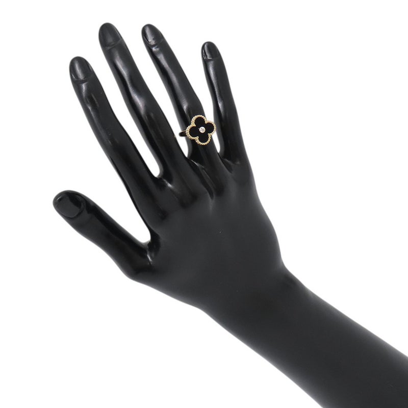 ヴァンクリーフ＆アーペル リング ヴィンテージ アルハンブラ リング オニキス/ダイヤ 1P 0.05ct K18YG サイズ49 VCARA41000 指輪