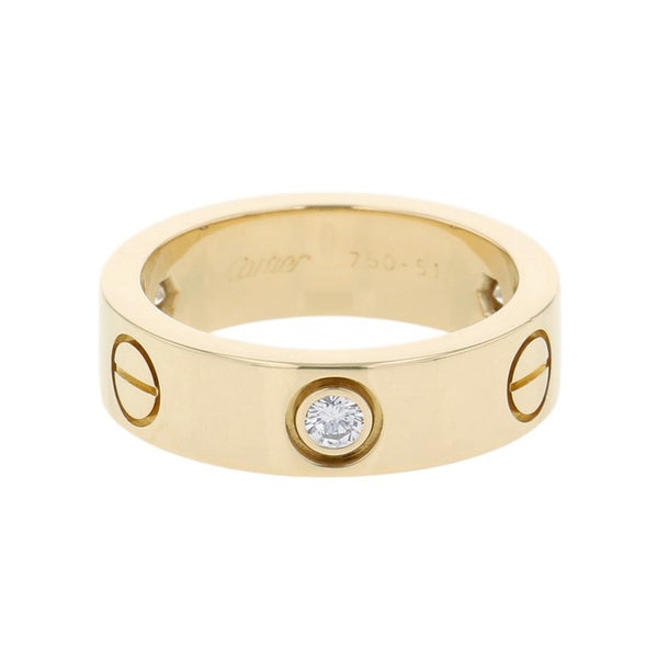 カルティエ リング LOVE リング クラシックモデル ダイヤモンド 3P 計0.23ct K18YG サイズ51 B4032400 指輪 ラブリング