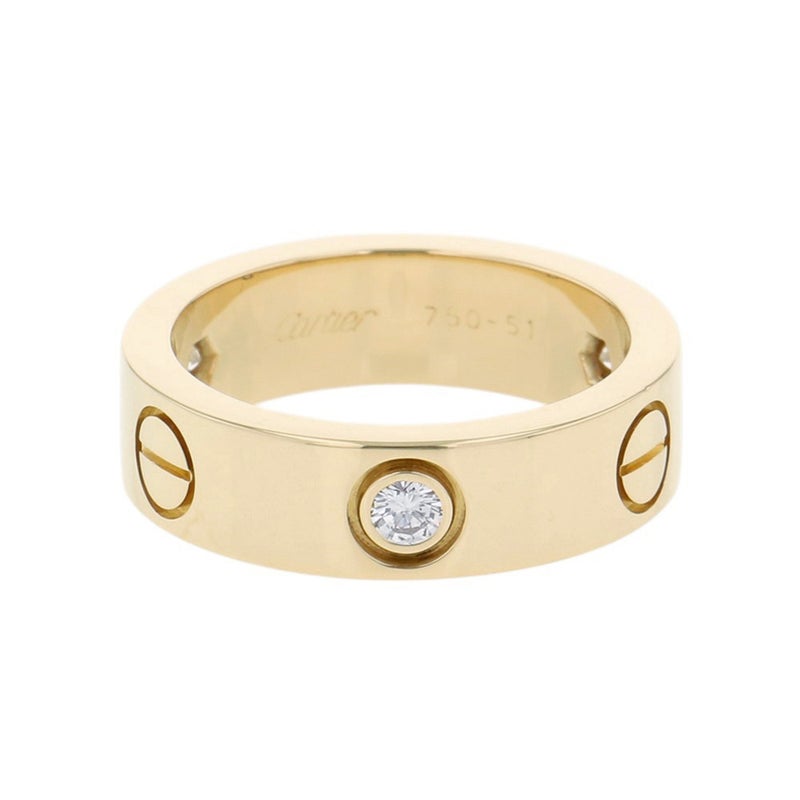 カルティエ リング LOVE リング クラシックモデル ダイヤモンド 3P 計0.23ct K18YG サイズ51 B4032400 指輪 ラブリング