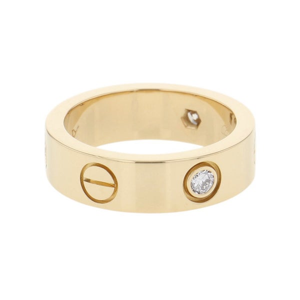 カルティエ リング LOVE リング クラシックモデル ダイヤモンド 3P 計0.23ct K18YG サイズ51 B4032400 指輪 ラブリング