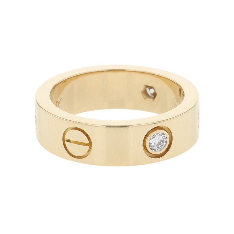 カルティエ リング LOVE リング クラシックモデル ダイヤモンド 3P 計0.23ct K18YG サイズ51 B4032400 指輪 ラブリング