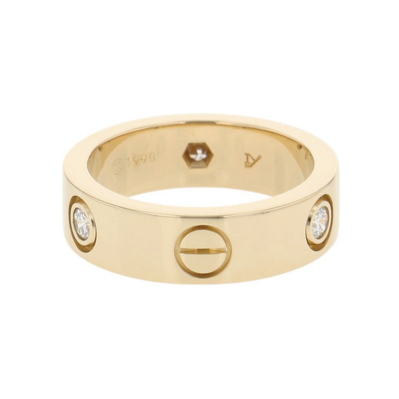 カルティエ リング LOVE リング クラシックモデル ダイヤモンド 3P 計0.23ct K18YG サイズ51 B4032400 指輪 ラブリング