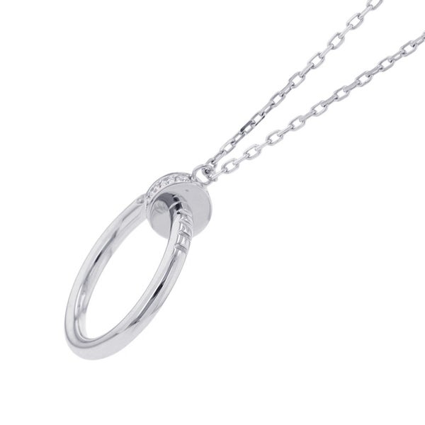 カルティエ ネックレス ジュスト アン クル ペンダント ダイヤモンド 14P 計0.12ct K18WGホワイトゴールド B7224891 Cartier
