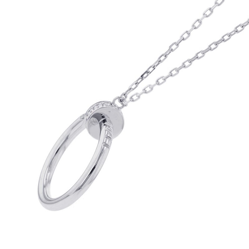 カルティエ ネックレス ジュスト アン クル ペンダント ダイヤモンド 14P 計0.12ct K18WGホワイトゴールド B7224891 Cartier