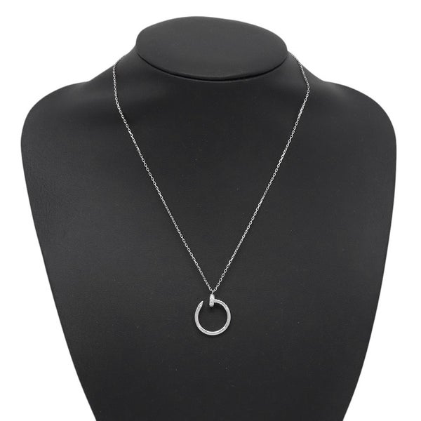 カルティエ ネックレス ジュスト アン クル ペンダント ダイヤモンド 14P 計0.12ct K18WGホワイトゴールド B7224891 Cartier
