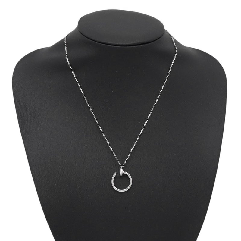 カルティエ ネックレス ジュスト アン クル ペンダント ダイヤモンド 14P 計0.12ct K18WGホワイトゴールド B7224891 Cartier