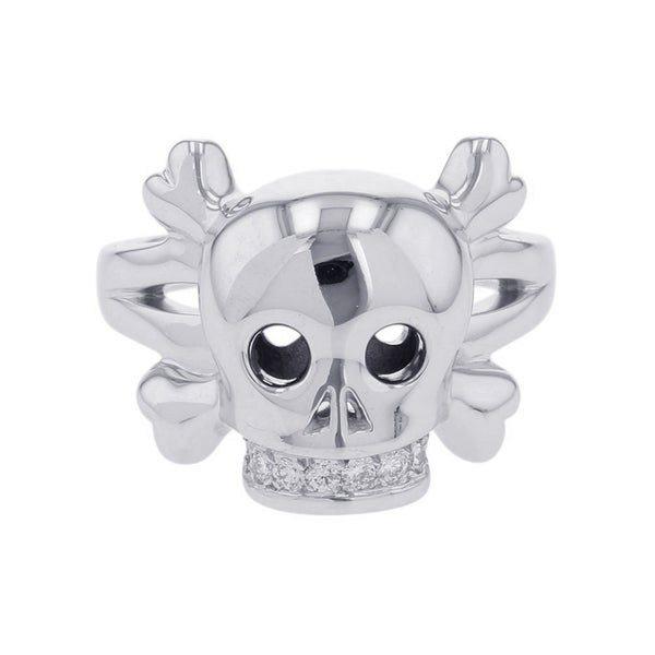 クリスチャン・ディオール リング テト ドゥ モール スカル ダイヤモンド K18WGホワイトゴールド リングサイズ55 指輪 ドクロ