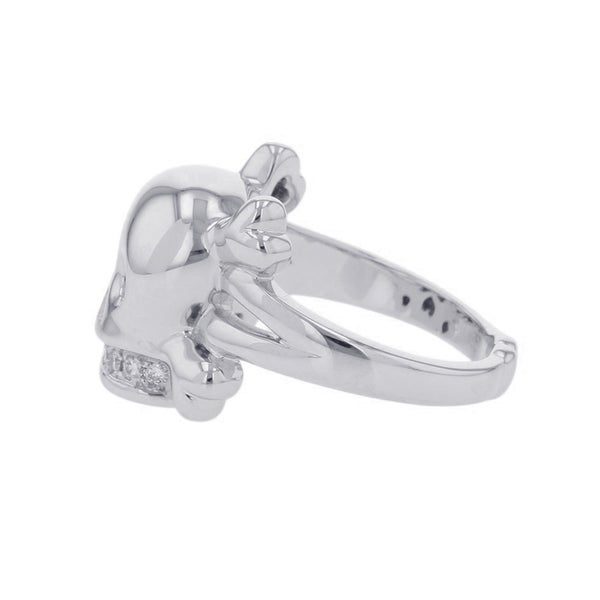 クリスチャン・ディオール リング テト ドゥ モール スカル ダイヤモンド K18WGホワイトゴールド リングサイズ55 指輪 ドクロ