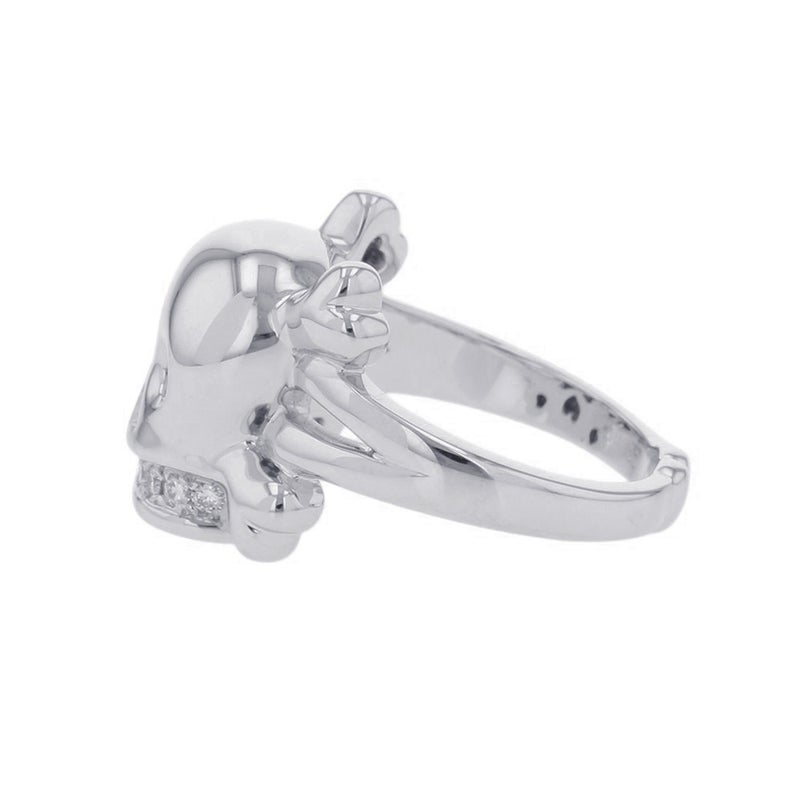 クリスチャン・ディオール リング テト ドゥ モール スカル ダイヤモンド K18WGホワイトゴールド リングサイズ55 指輪 ドクロ