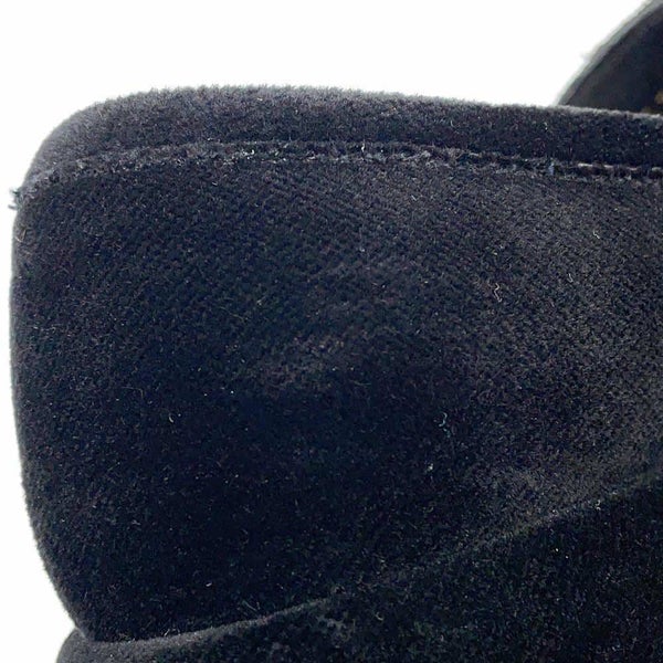 シャネル ローファー ココマーク 厚底 ベルベット レディースサイズ35 1/2C G39206 CHANEL 靴 黒 ヒール