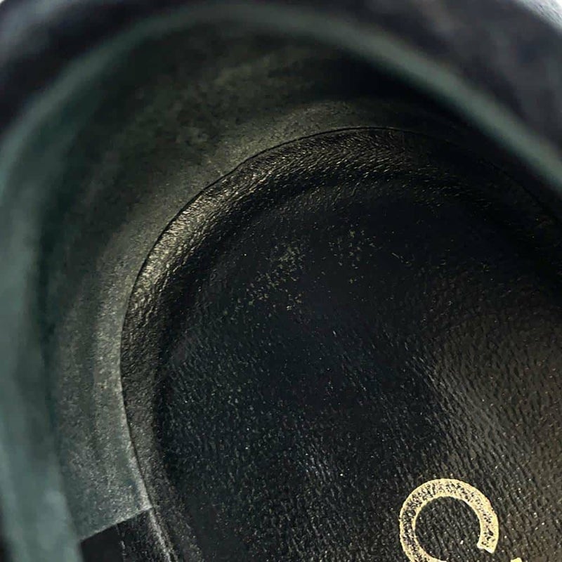 シャネル ローファー ココマーク 厚底 ベルベット レディースサイズ35 1/2C G39206 CHANEL 靴 黒 ヒール