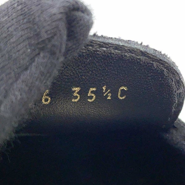 シャネル ローファー ココマーク 厚底 ベルベット レディースサイズ35 1/2C G39206 CHANEL 靴 黒 ヒール