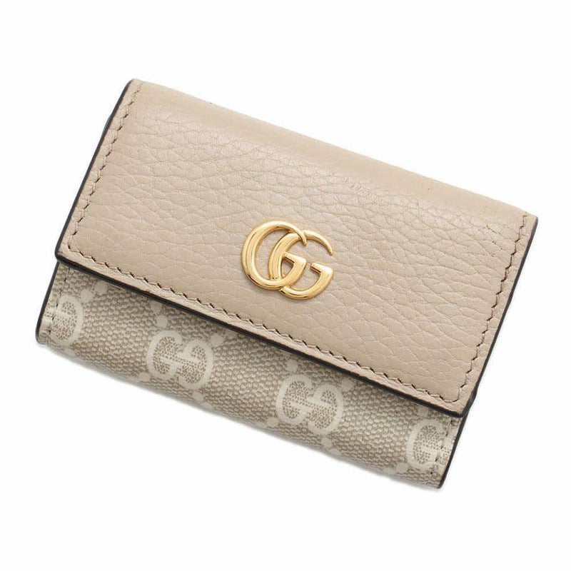 グッチ キーケース ダブルG 6連  GG プチマーモント ピンク レザー 456118 GUCCI