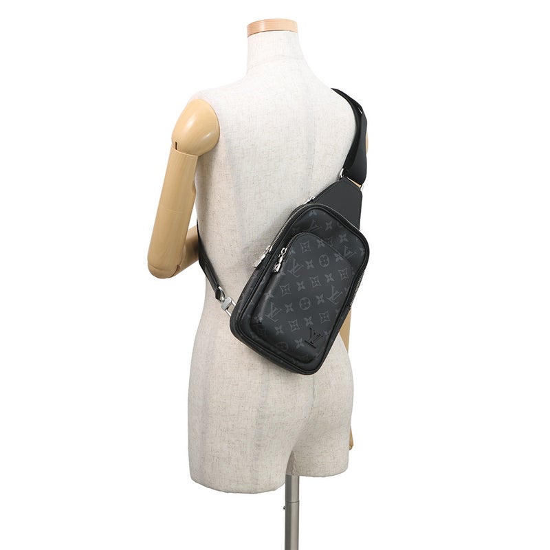 ルイヴィトン ボディバッグ モノグラム・エクリプス アヴェニュー・スリングバッグPM M47137 ブラック 黒