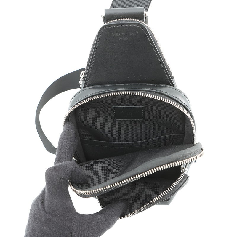 ルイヴィトン ボディバッグ モノグラム・エクリプス アヴェニュー・スリングバッグPM M47137 ブラック 黒