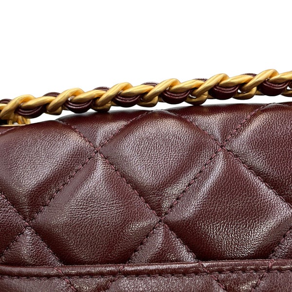 シャネル ショルダーバッグ マトラッセ ココマーク シングルフラップ ラムスキン AS4056 CHANEL