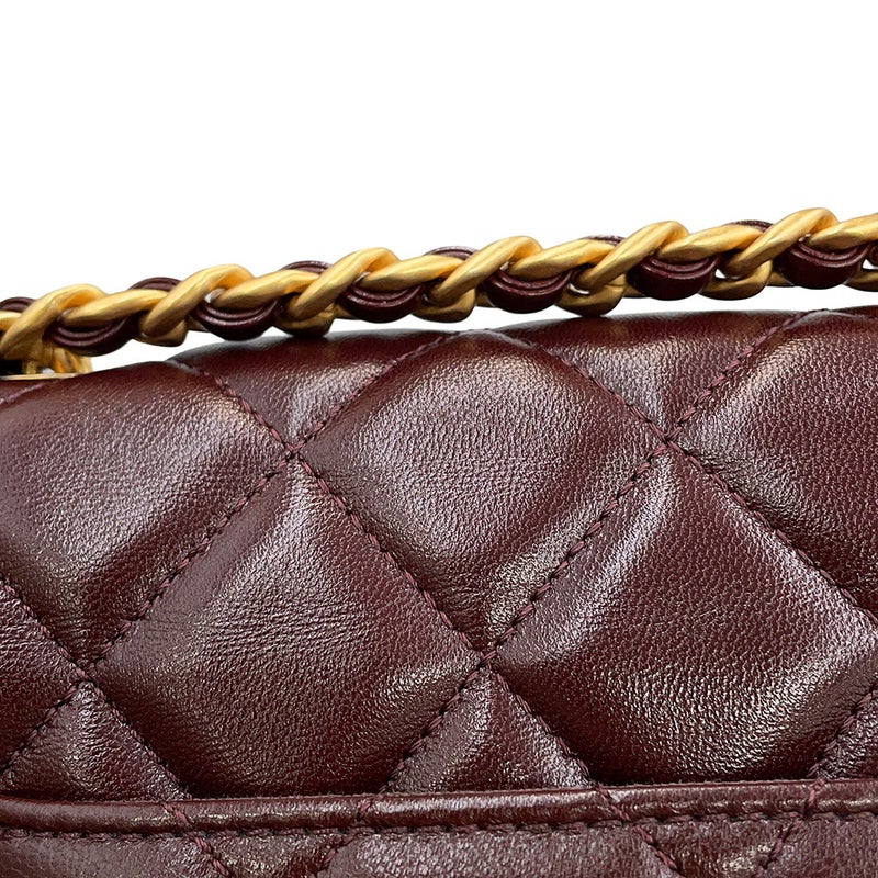 シャネル ショルダーバッグ マトラッセ ココマーク シングルフラップ ラムスキン AS4056 CHANEL