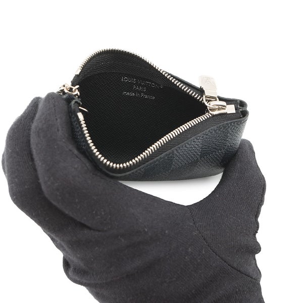 ルイヴィトン コインケース ダミエ・グラフィット ポシェット・クレ N60155 LOUIS VUITTON 黒 ブラック