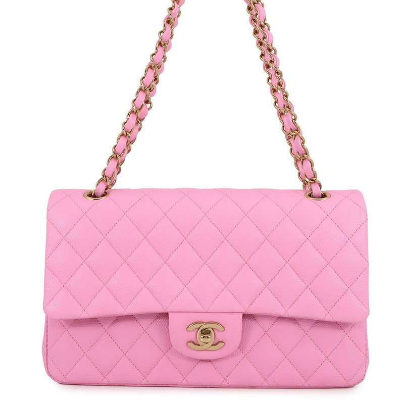 シャネル チェーンショルダーバッグ マトラッセ25 ココマーク ダブルチェーン キャビアスキン A01112 CHANEL