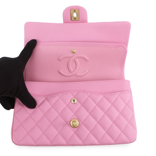 シャネル チェーンショルダーバッグ マトラッセ25 ココマーク ダブルチェーン キャビアスキン A01112 CHANEL