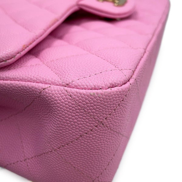 シャネル チェーンショルダーバッグ マトラッセ25 ココマーク ダブルチェーン キャビアスキン A01112 CHANEL