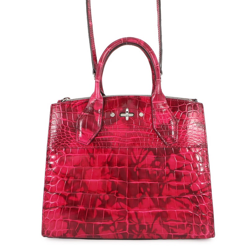 ルイヴィトン ハンドバッグ アリゲーター シティ・スティーマー PM LOUIS VUITTON ヴィトン バッグ 2way ショルダーバッグ