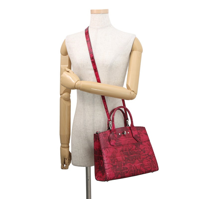 ルイヴィトン ハンドバッグ アリゲーター シティ・スティーマー PM LOUIS VUITTON ヴィトン バッグ 2way ショルダーバッグ