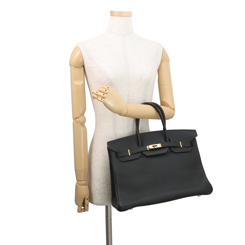 エルメス バーキン35 ブラック/ゴールド金具 トゴ □F刻印 HERMES Birkin ハンドバッグ 黒
