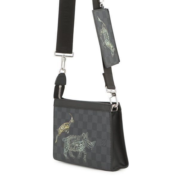 ルイヴィトン ショルダーバッグ ダミエ・グラフィット ガストン・ウェラブルウォレット N64608 LOUIS VUITTON 黒 ブラック