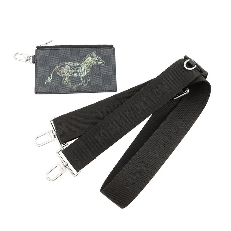 ルイヴィトン ショルダーバッグ ダミエ・グラフィット ガストン・ウェラブルウォレット N64608 LOUIS VUITTON 黒 ブラック