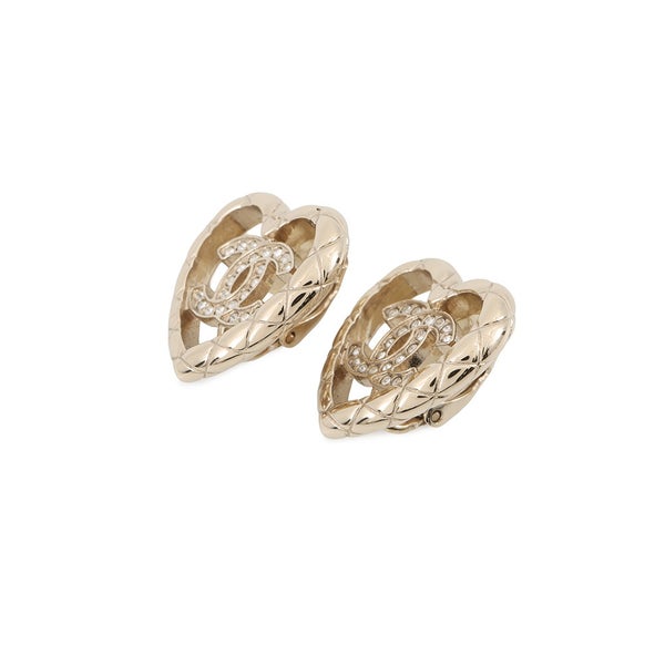 シャネル イヤリング ココマーク ハート ラインストーン B25A ABG193 CHANEL アクセサリー