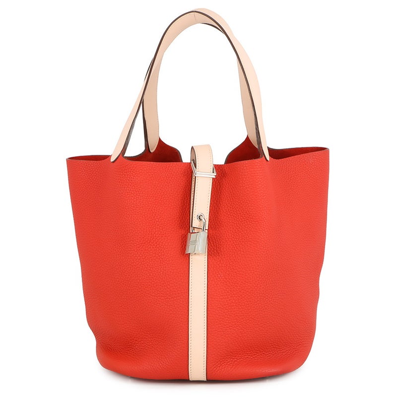 エルメス ピコタンロックGM エクラ ルージュトマト/ローズエグランタイン/シルバー金具 トリヨンクレマンス/スイフト X刻印