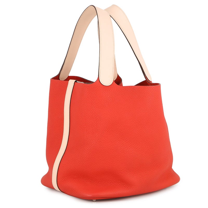 エルメス ピコタンロックGM エクラ ルージュトマト/ローズエグランタイン/シルバー金具 トリヨンクレマンス/スイフト X刻印