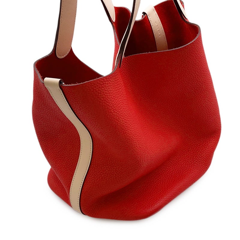 エルメス ピコタンロックGM エクラ ルージュトマト/ローズエグランタイン/シルバー金具 トリヨンクレマンス/スイフト X刻印